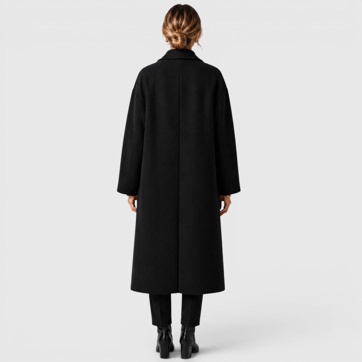 Monvaline | Women's Warm Oversized Woolen Coat for Everyday Wear