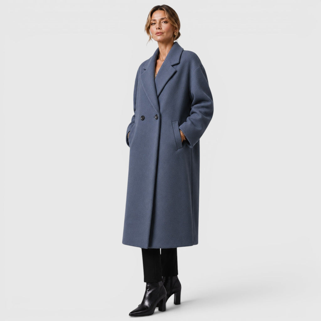 Monvaline | Women's Warm Oversized Woolen Coat for Everyday Wear