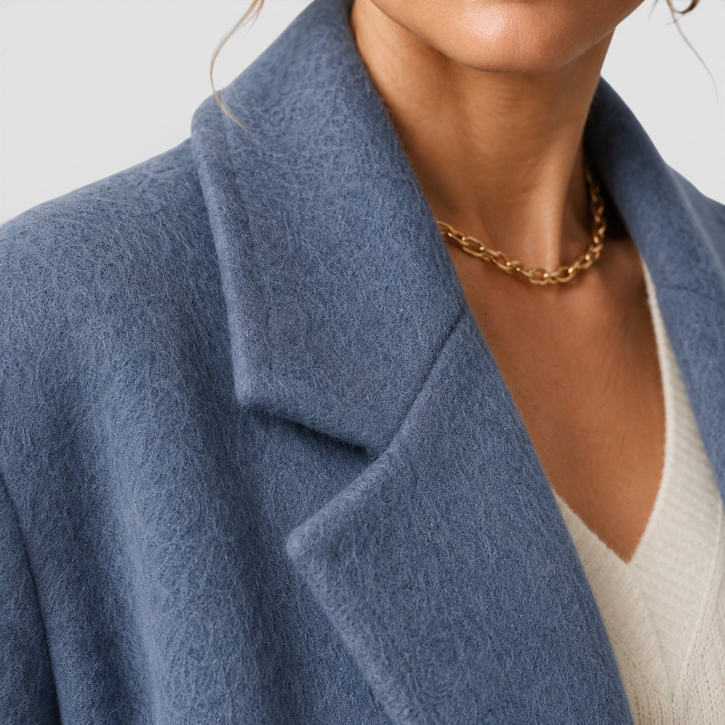 Monvaline | Women's Warm Oversized Woolen Coat for Everyday Wear