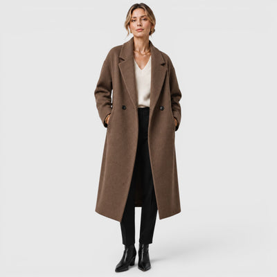Monvaline | Women's Warm Oversized Woolen Coat for Everyday Wear