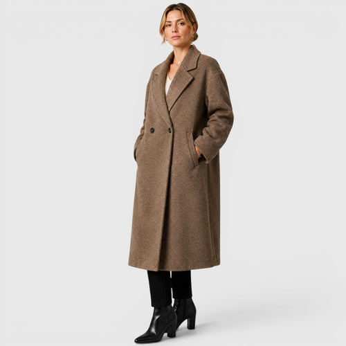 Monvaline | Women's Warm Oversized Woolen Coat for Everyday Wear