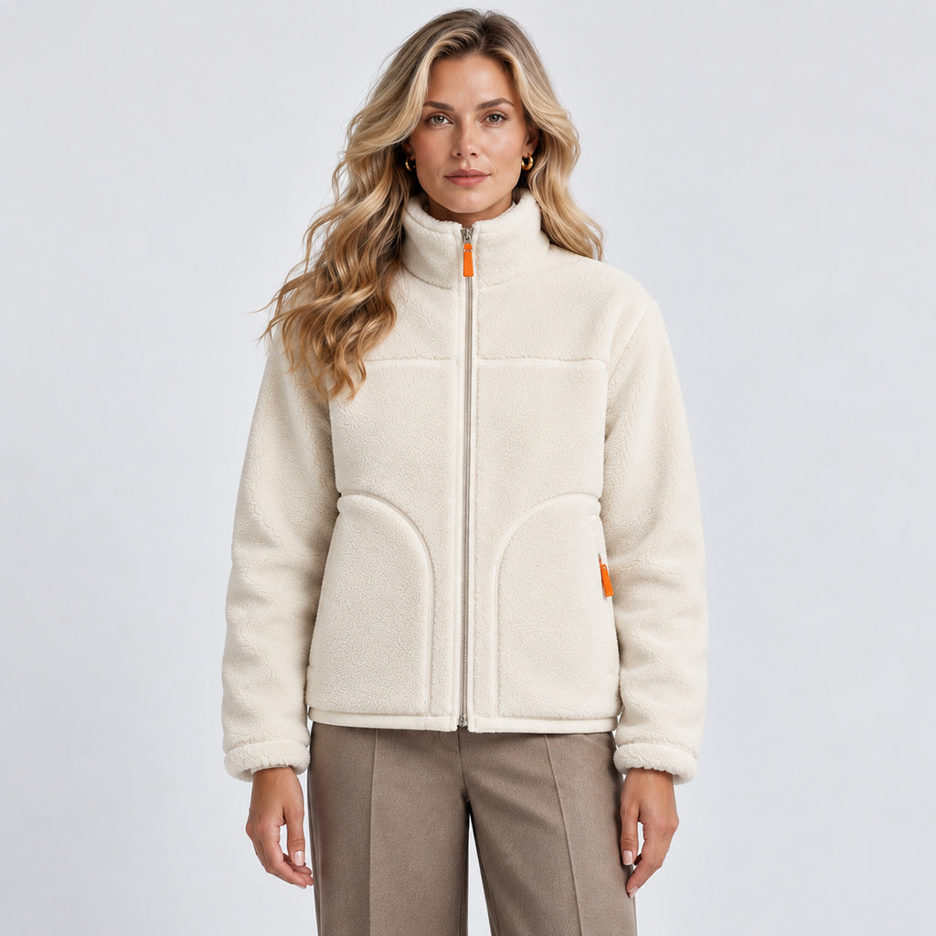 Monvaline | Women's Warm Reversible Fleece Jacket – Winter Coat