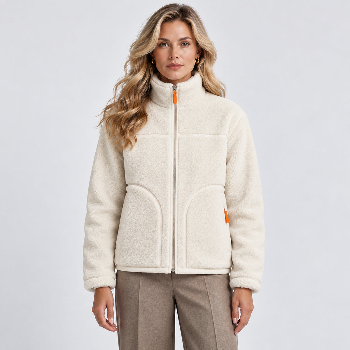Monvaline | Women's Warm Reversible Fleece Jacket – Winter Coat