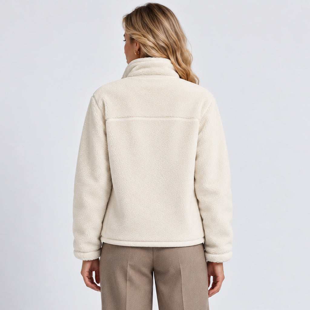Monvaline | Women's Warm Reversible Fleece Jacket – Winter Coat
