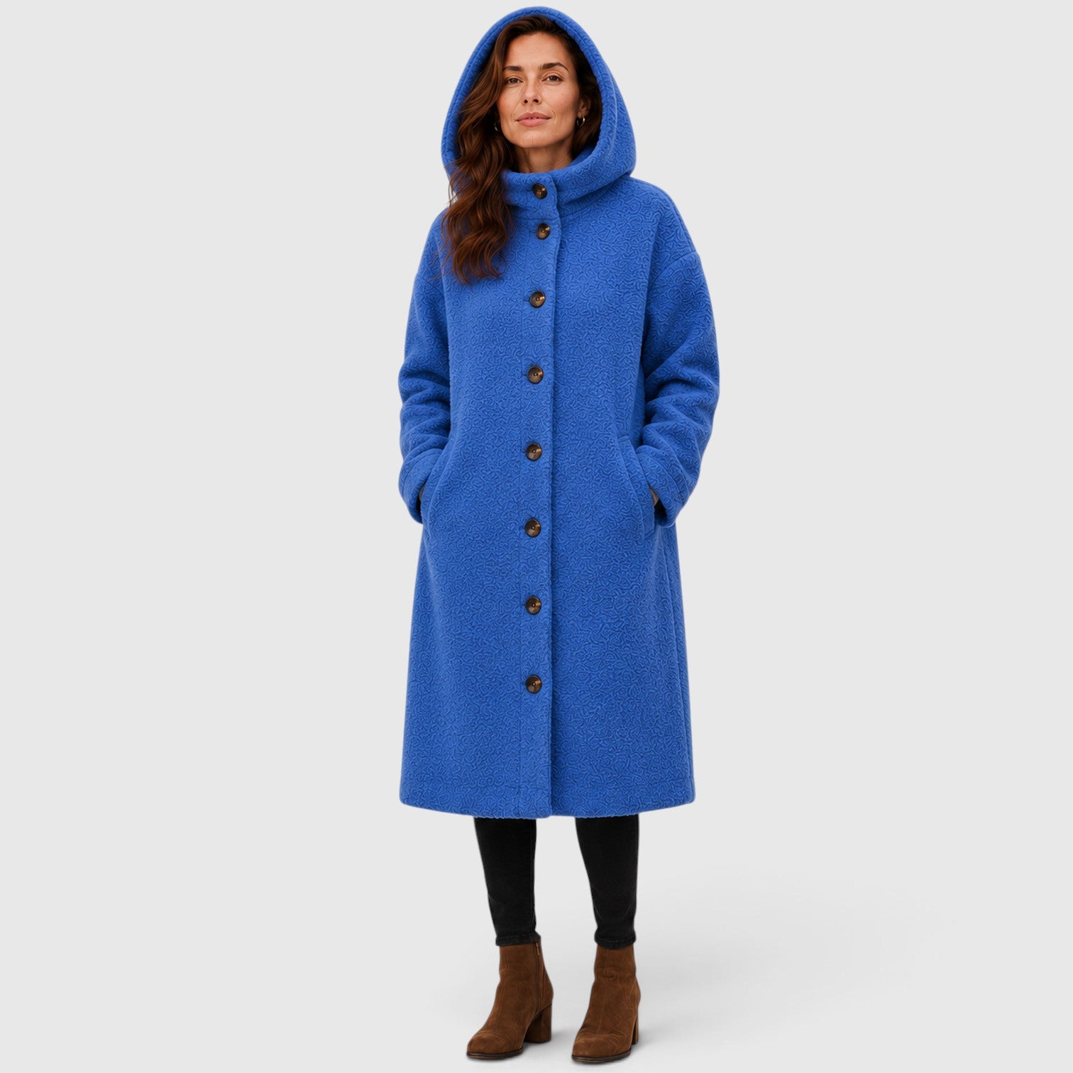 Monvaline | Women's Warm Tweed Wool Coat for Smart Casual Outfits