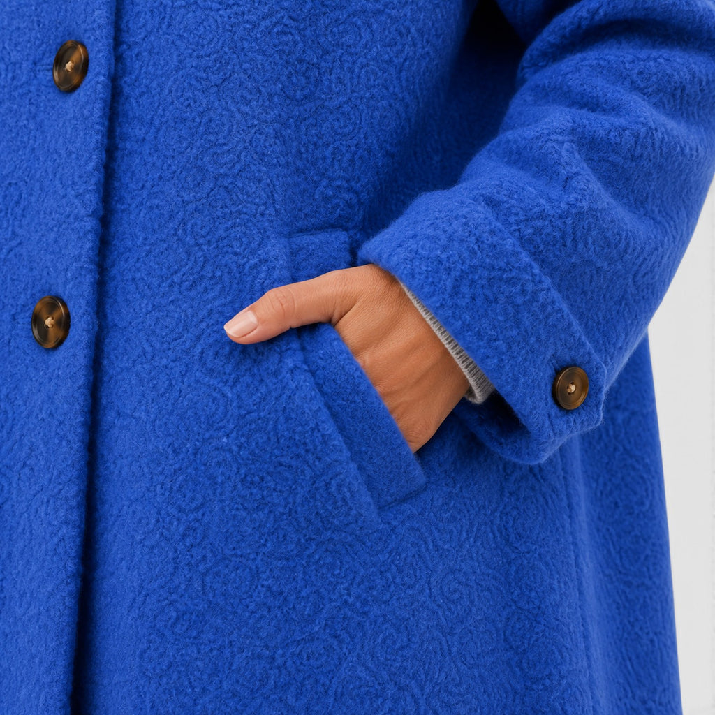 Monvaline | Women's Warm Tweed Wool Coat for Smart Casual Outfits