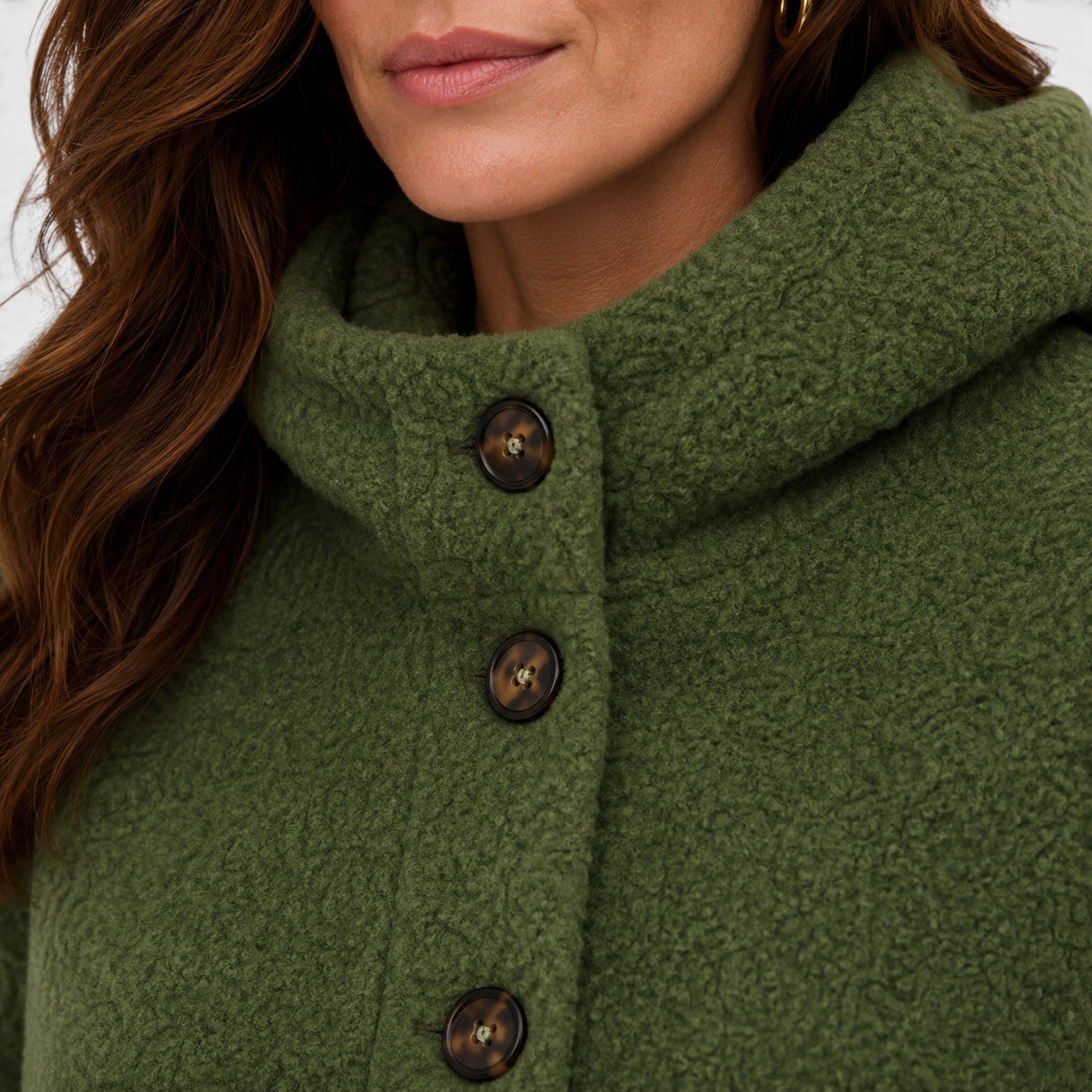 Monvaline | Women's Warm Tweed Wool Coat for Smart Casual Outfits