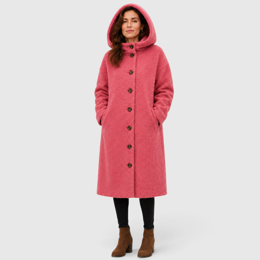 Monvaline | Women's Warm Tweed Wool Coat for Smart Casual Outfits
