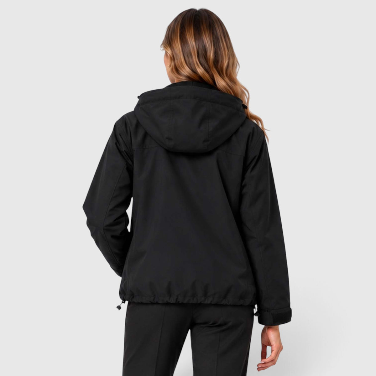 Monvaline | Women's Hooded Rain Jacket – Short Zip Windbreaker