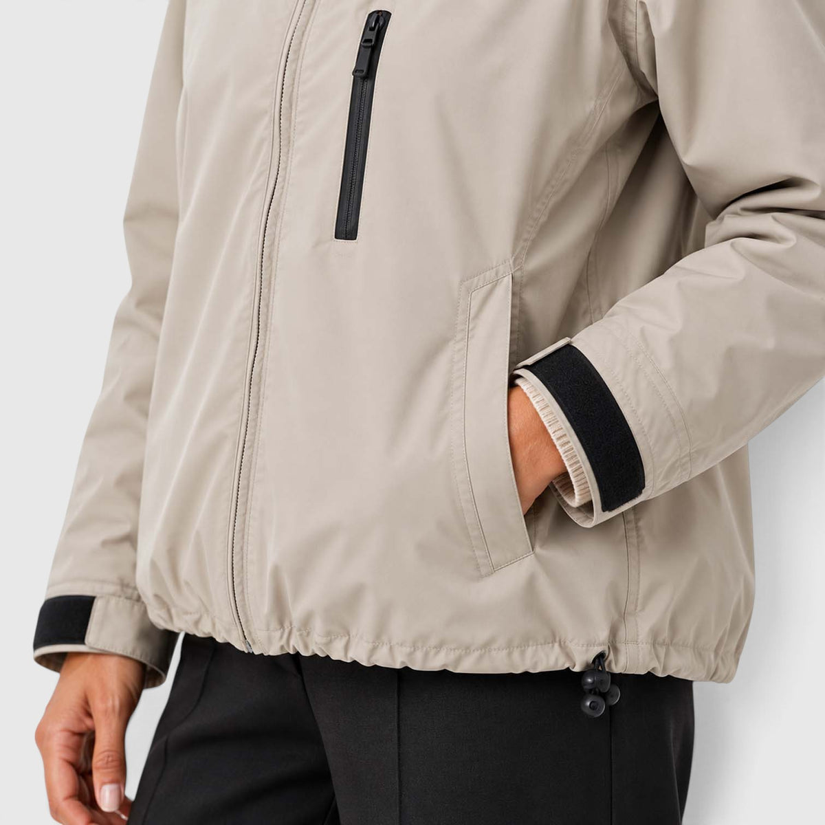 Monvaline | Women's Hooded Rain Jacket – Short Zip Windbreaker