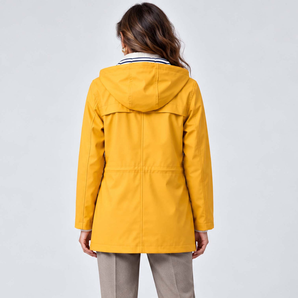 Monvaline | Women's Waterproof Hooded Coat - Lightweight Rain Jacket