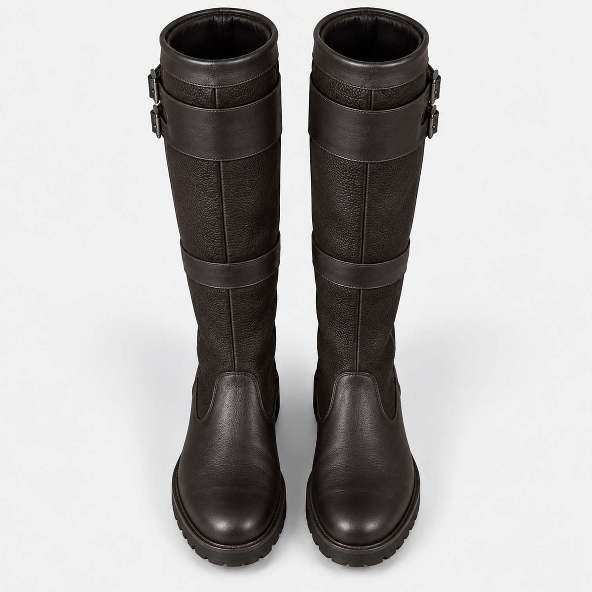 Monvaline | Women's Waterproof Knee High Boots Double Buckle