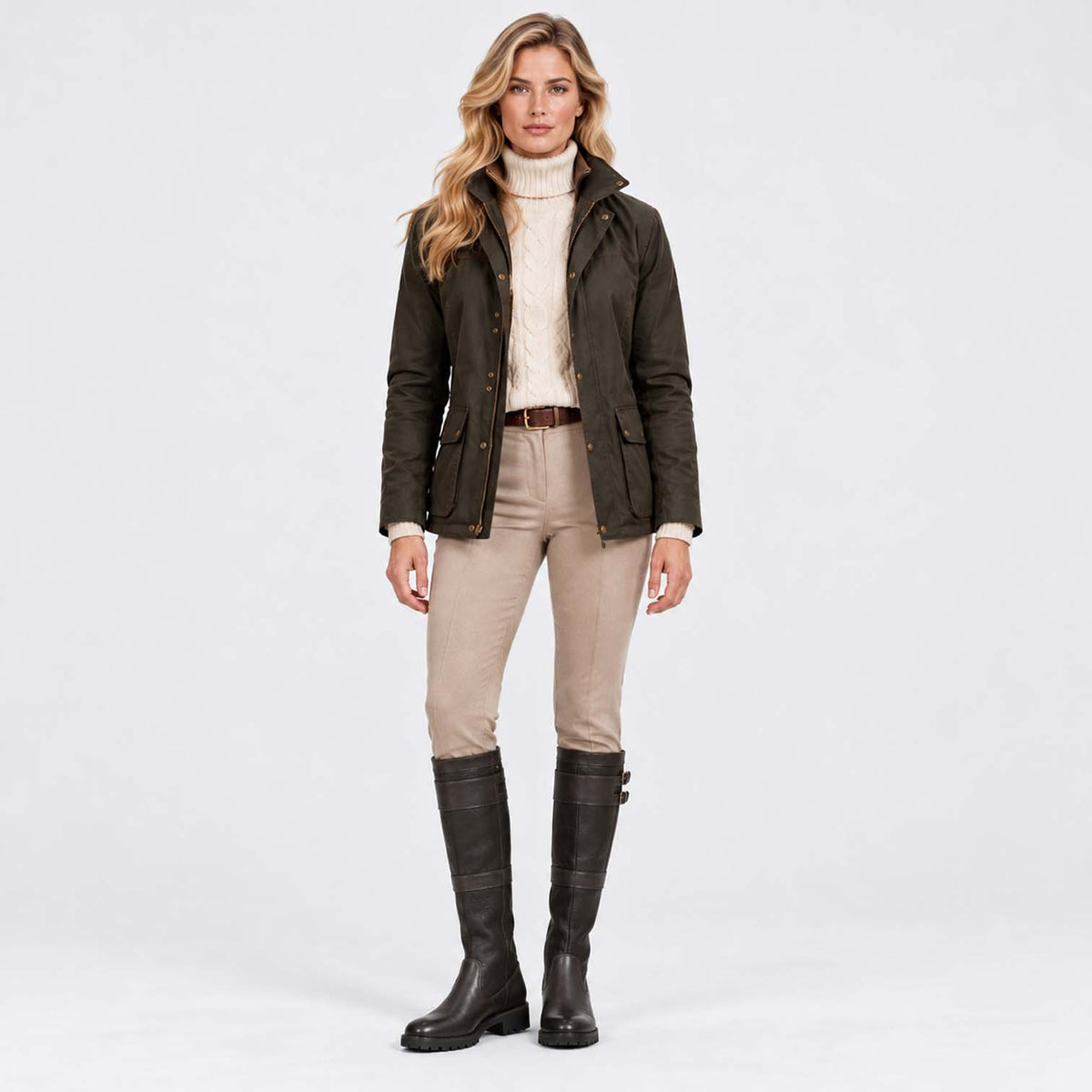 Monvaline | Women's Waterproof Knee High Boots Double Buckle