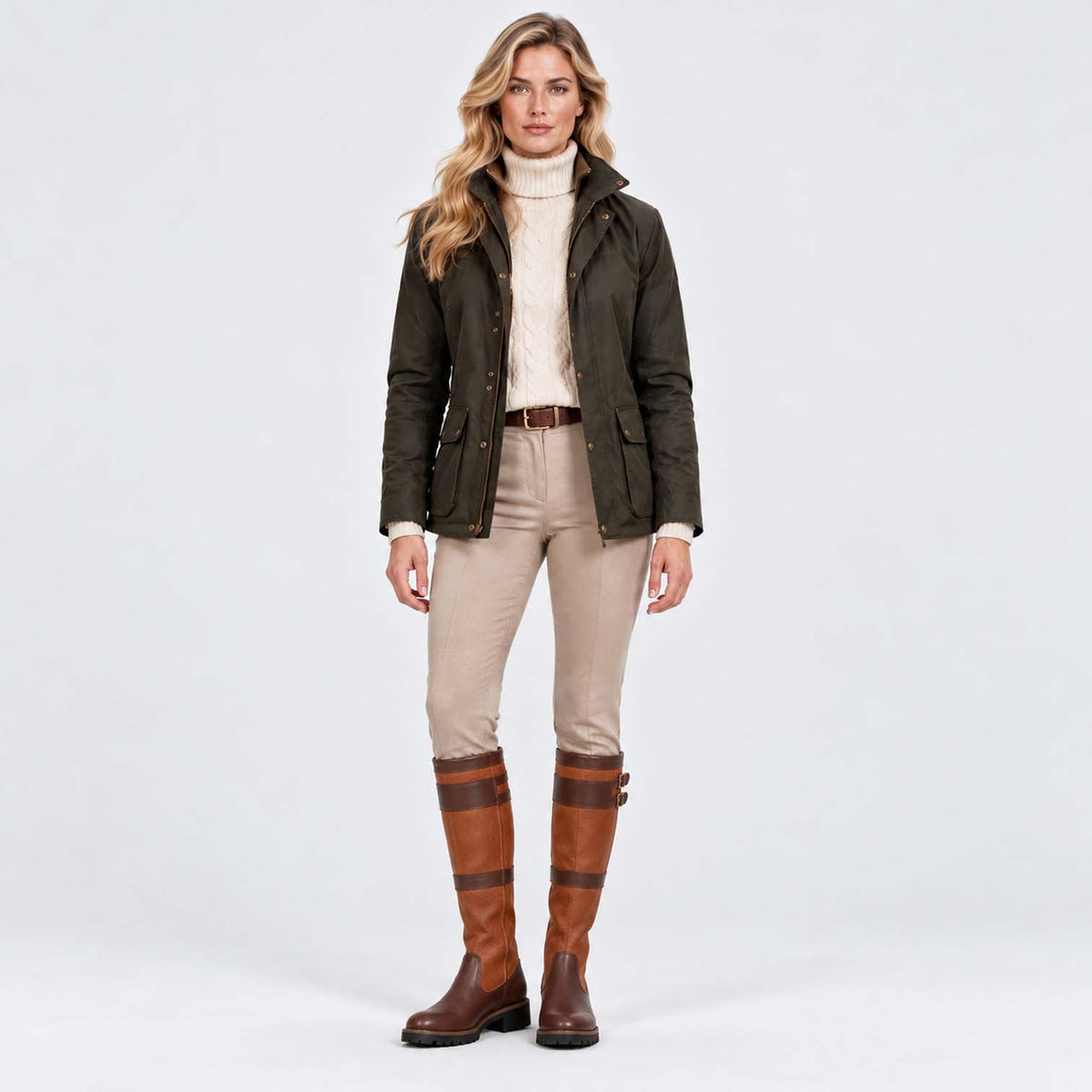 Monvaline | Women's Waterproof Knee High Boots Double Buckle