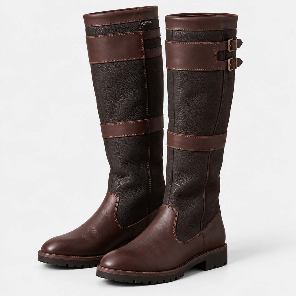 Monvaline | Women's Waterproof Knee High Boots Double Buckle