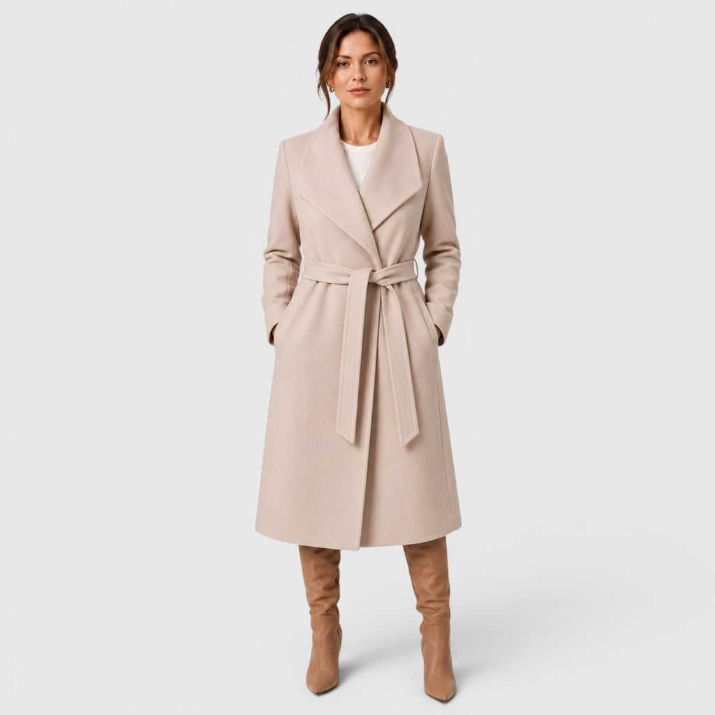 Monvaline | Women's Wool Blend Coat Comfortable Cold Weather Outerwear