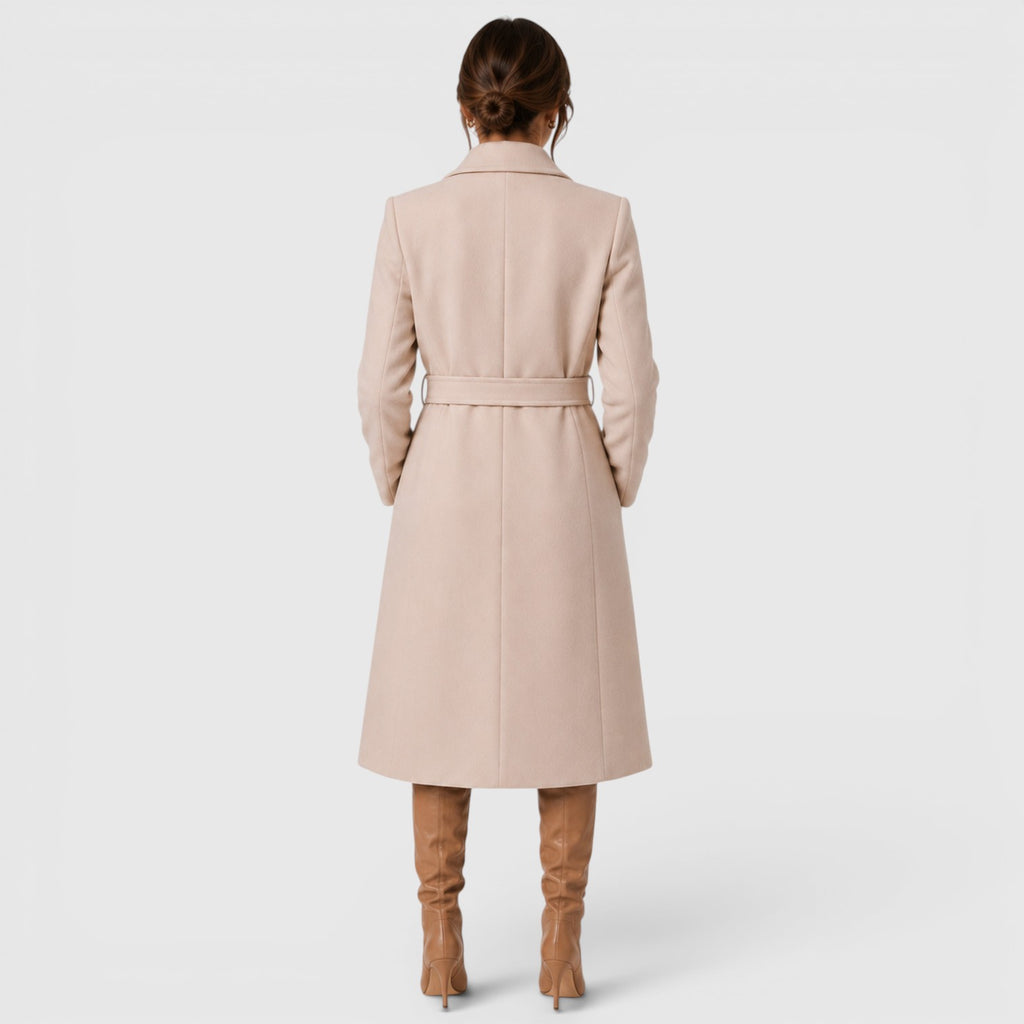 Monvaline | Women's Wool Blend Coat Comfortable Cold Weather Outerwear