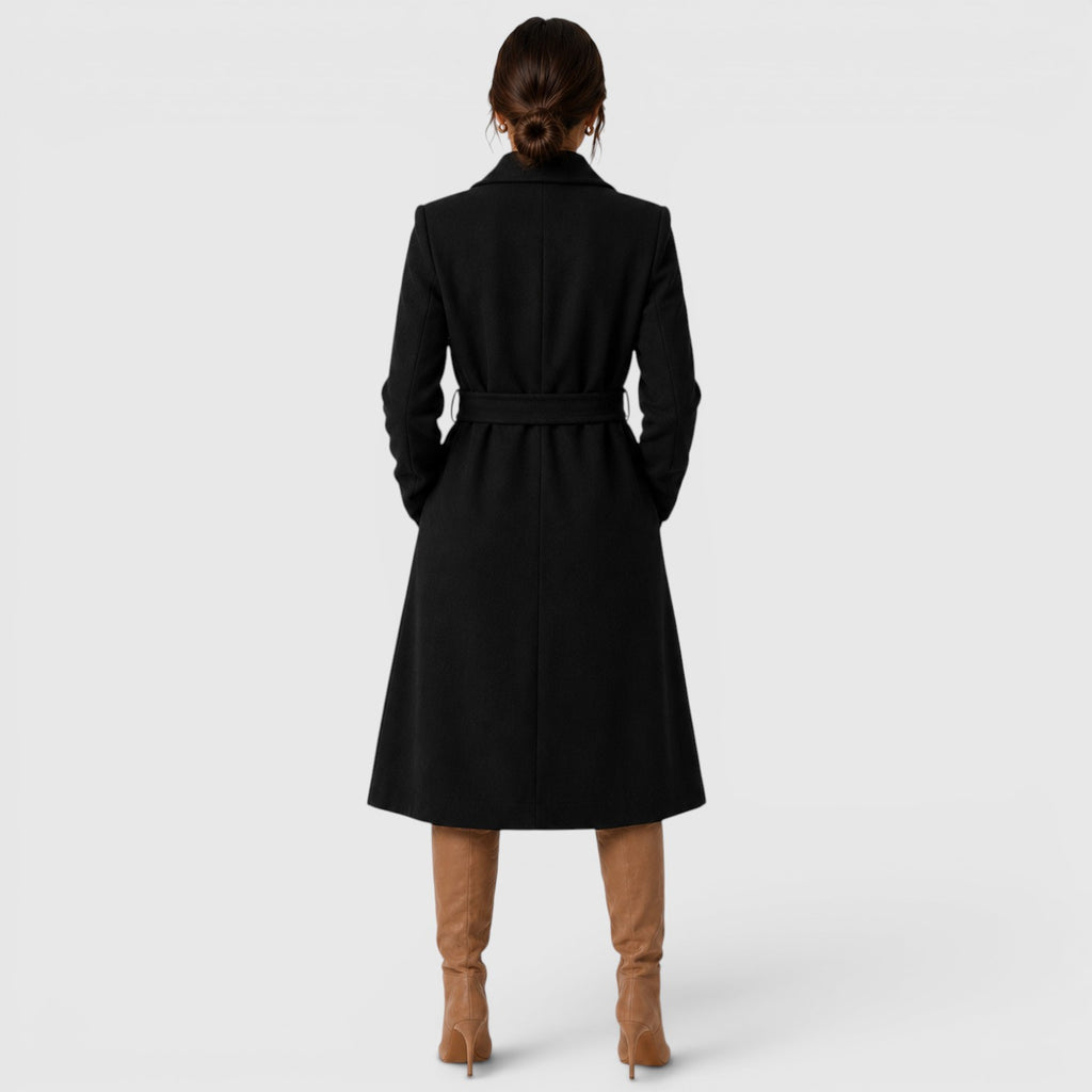 Monvaline | Women's Wool Blend Coat Comfortable Cold Weather Outerwear