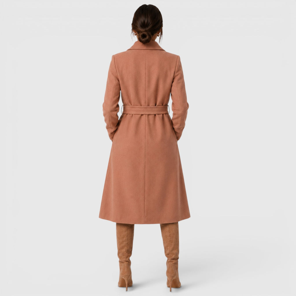 Monvaline | Women's Wool Blend Coat Comfortable Cold Weather Outerwear