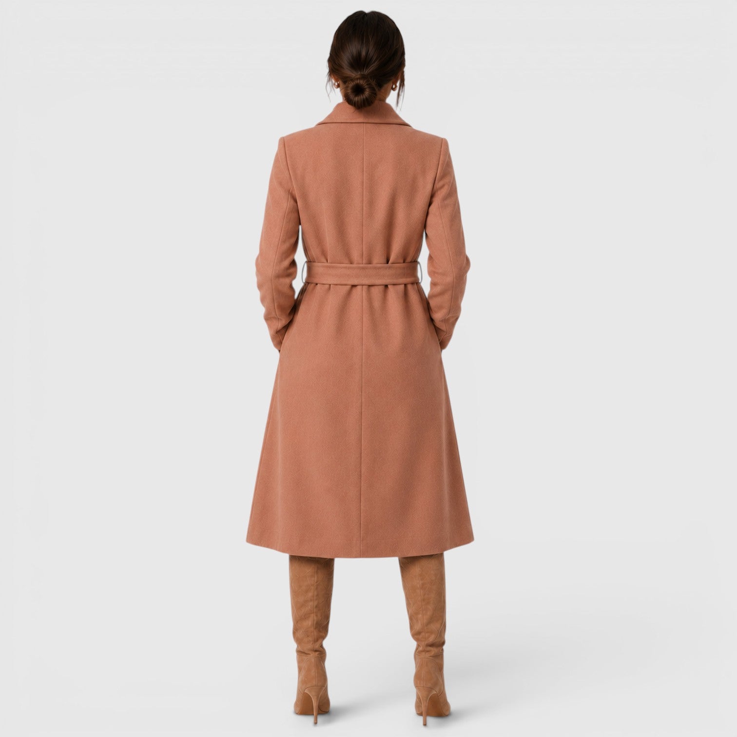 Monvaline | Women's Wool Blend Coat Comfortable Cold Weather Outerwear