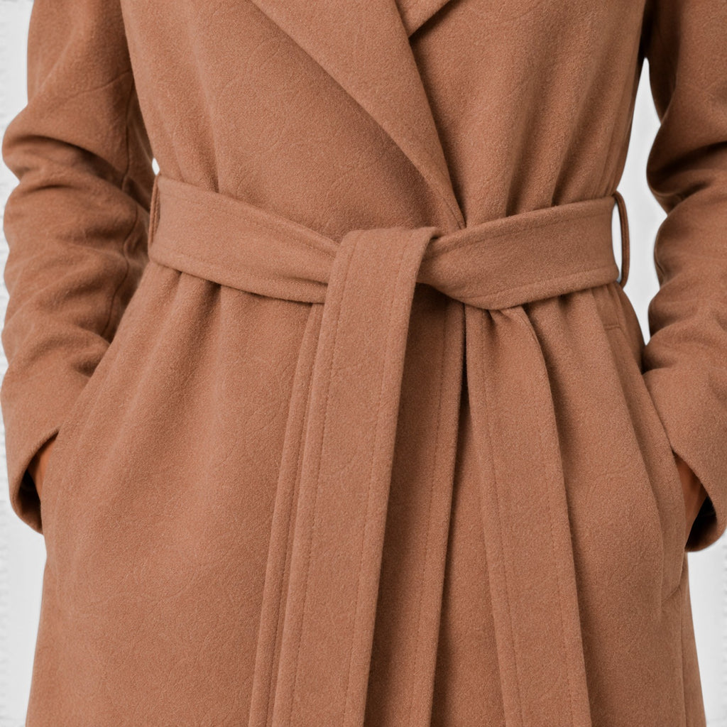 Monvaline | Women's Wool Blend Coat Comfortable Cold Weather Outerwear