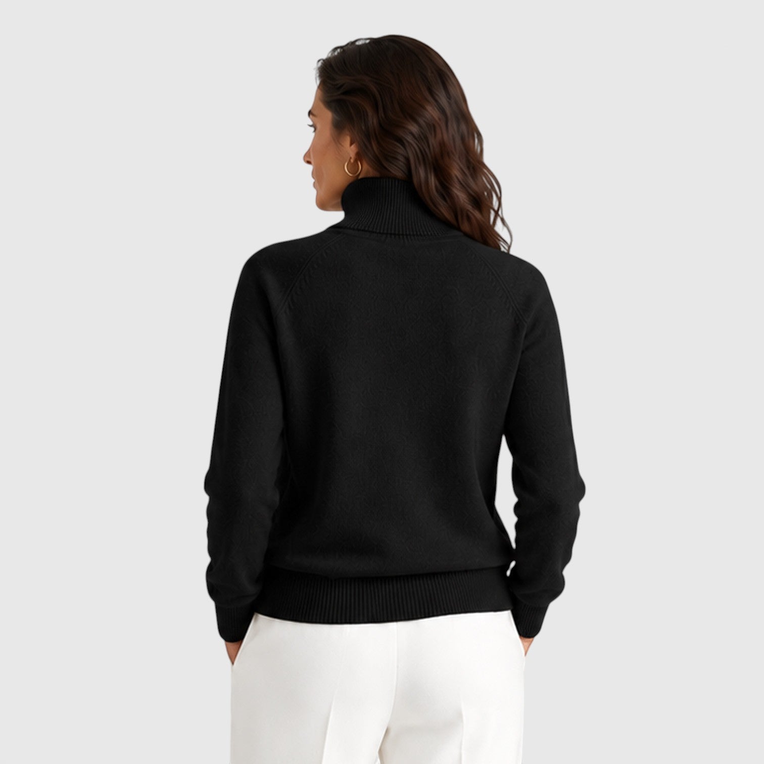 Monvaline | Women's Wool Knit Roll Neck Jumper for Warm Everyday Wear