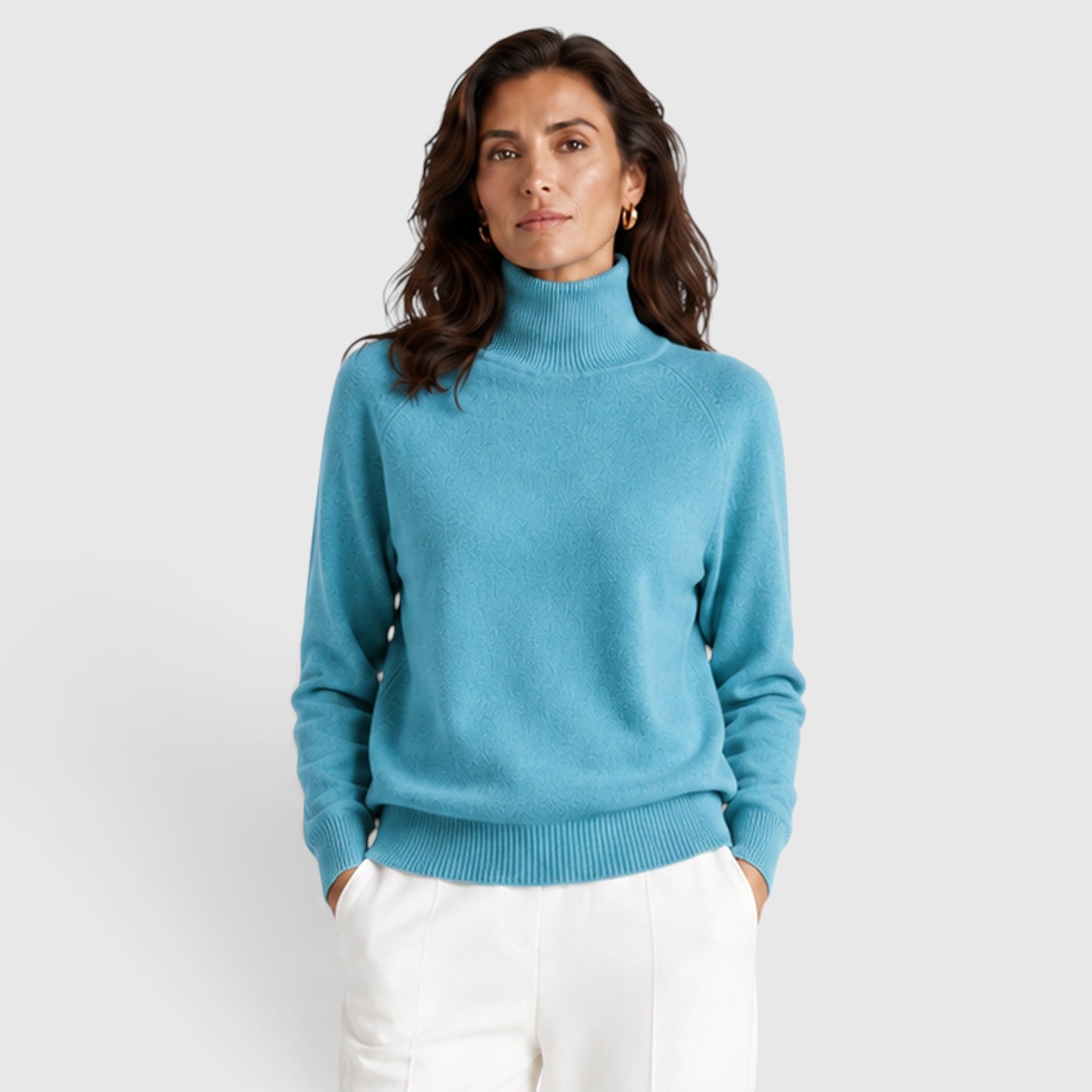 Monvaline | Women's Wool Knit Roll Neck Jumper for Warm Everyday Wear