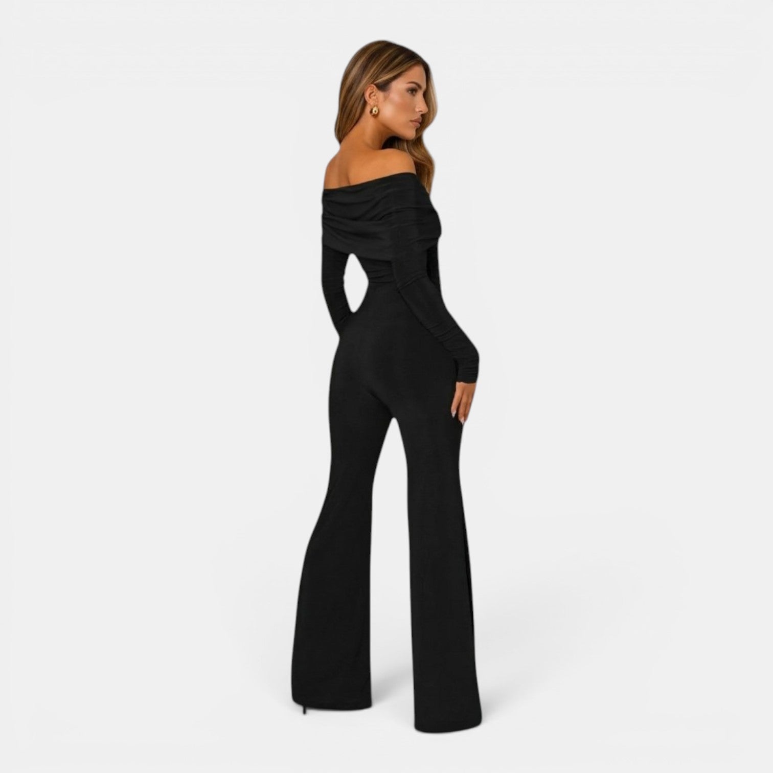 Monvaline | Women’s Bardot Twist-Front Jumpsuit