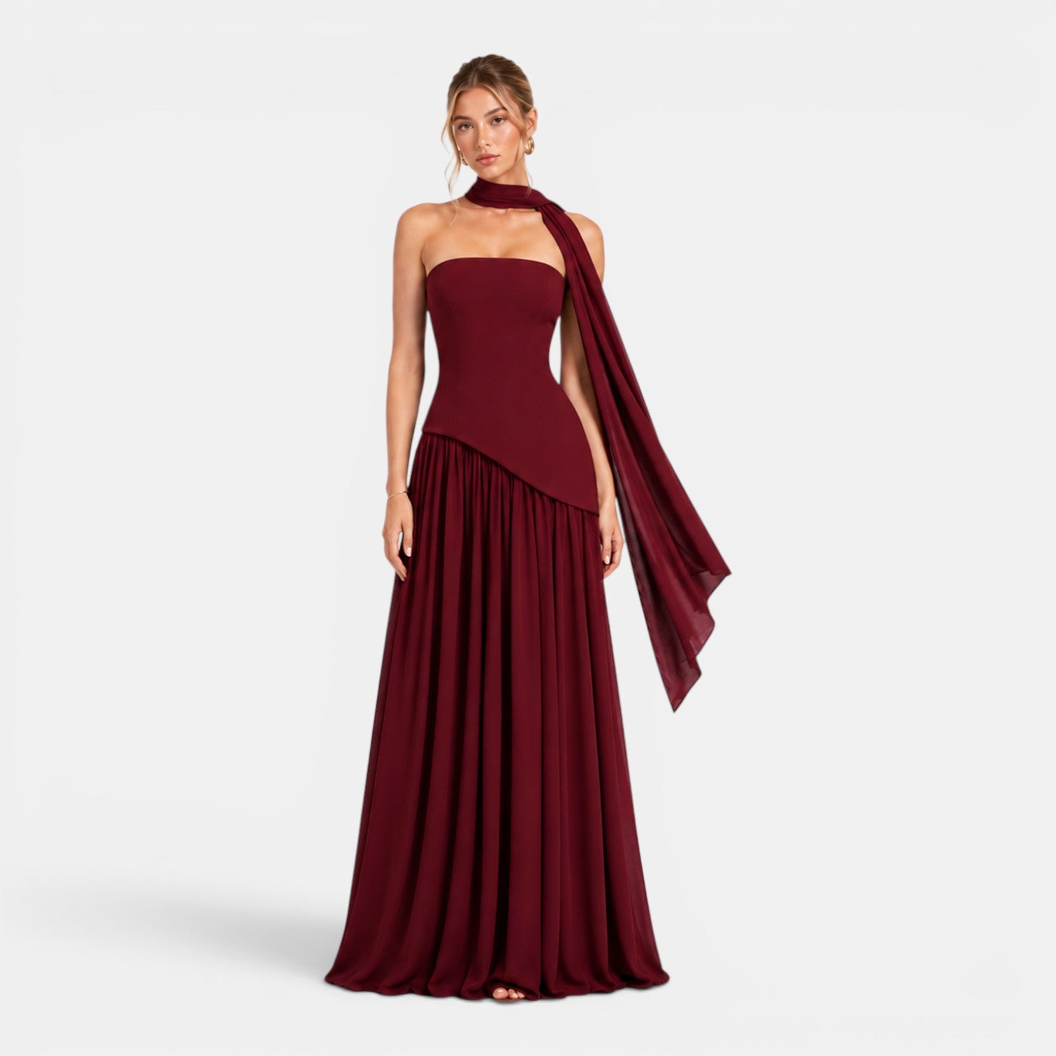 Monvaline | Women's Sleeveless Backless Maxi Dress Slim Fit Evening Dress