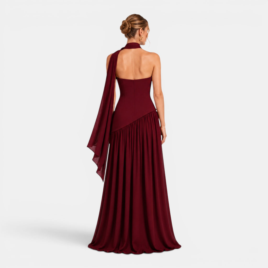 Monvaline | Women's Sleeveless Backless Maxi Dress Slim Fit Evening Dress